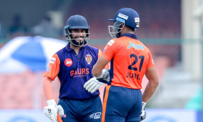 Uttar Pradesh batters Abhishek Goswami and Dhruv Jurel