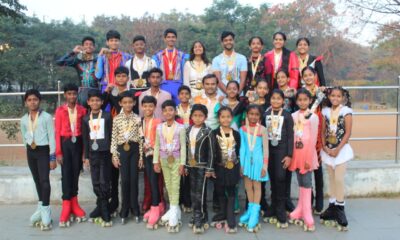 Telangana skaters at Roller skating nationals