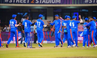 Firoz Shaik celebrates with teammates