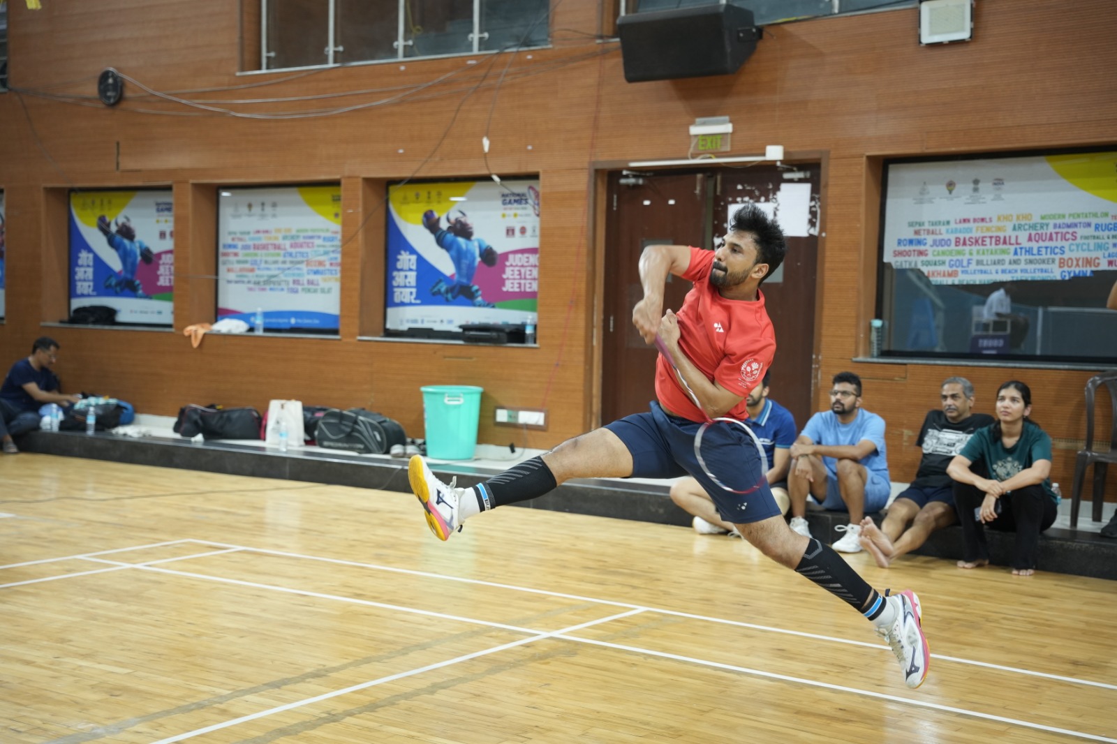 Action from the National Doctors Badminton championship