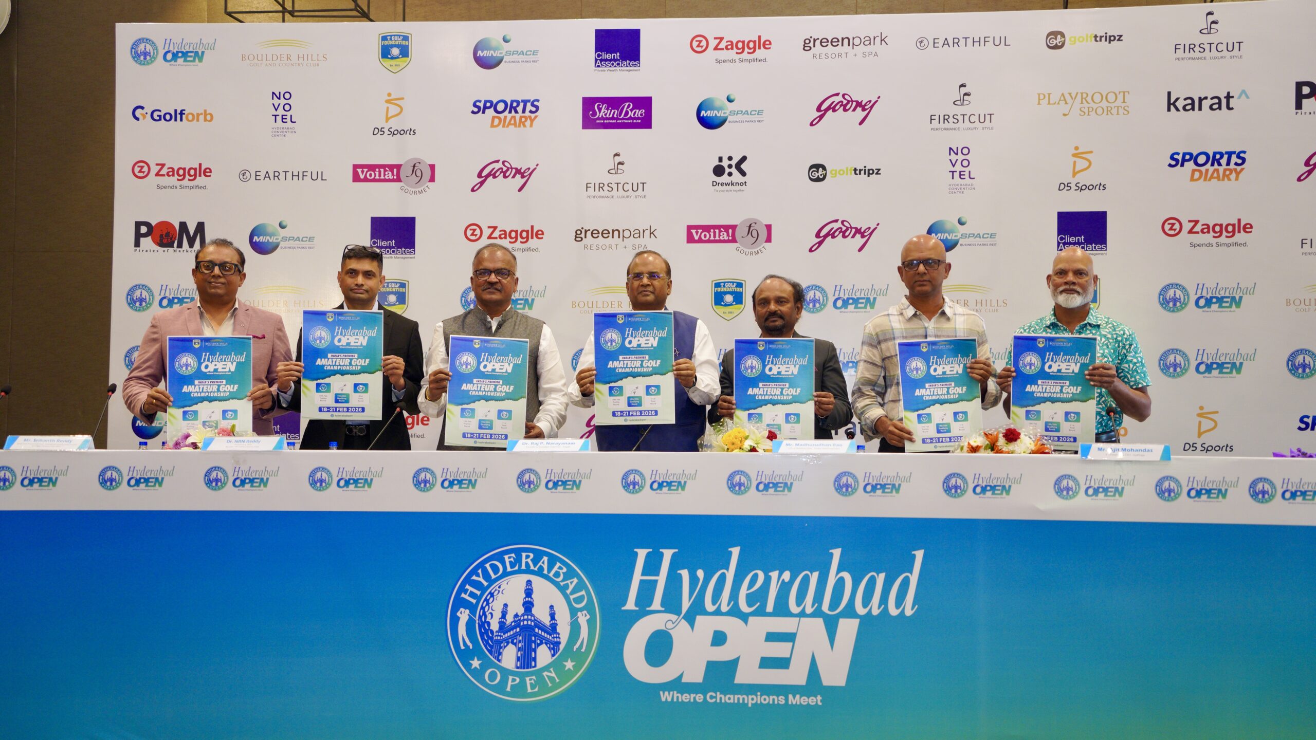 Unveiling of the Hyderabad Open golf championship poster