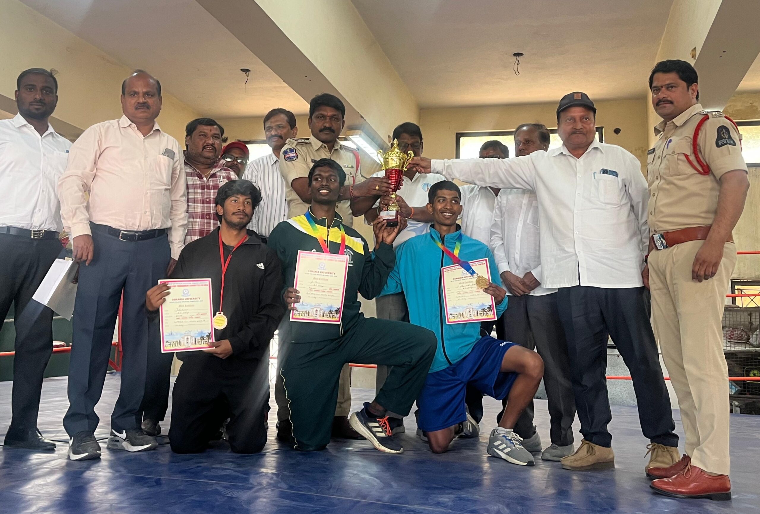 AV College winners of OU Inter-college boxing