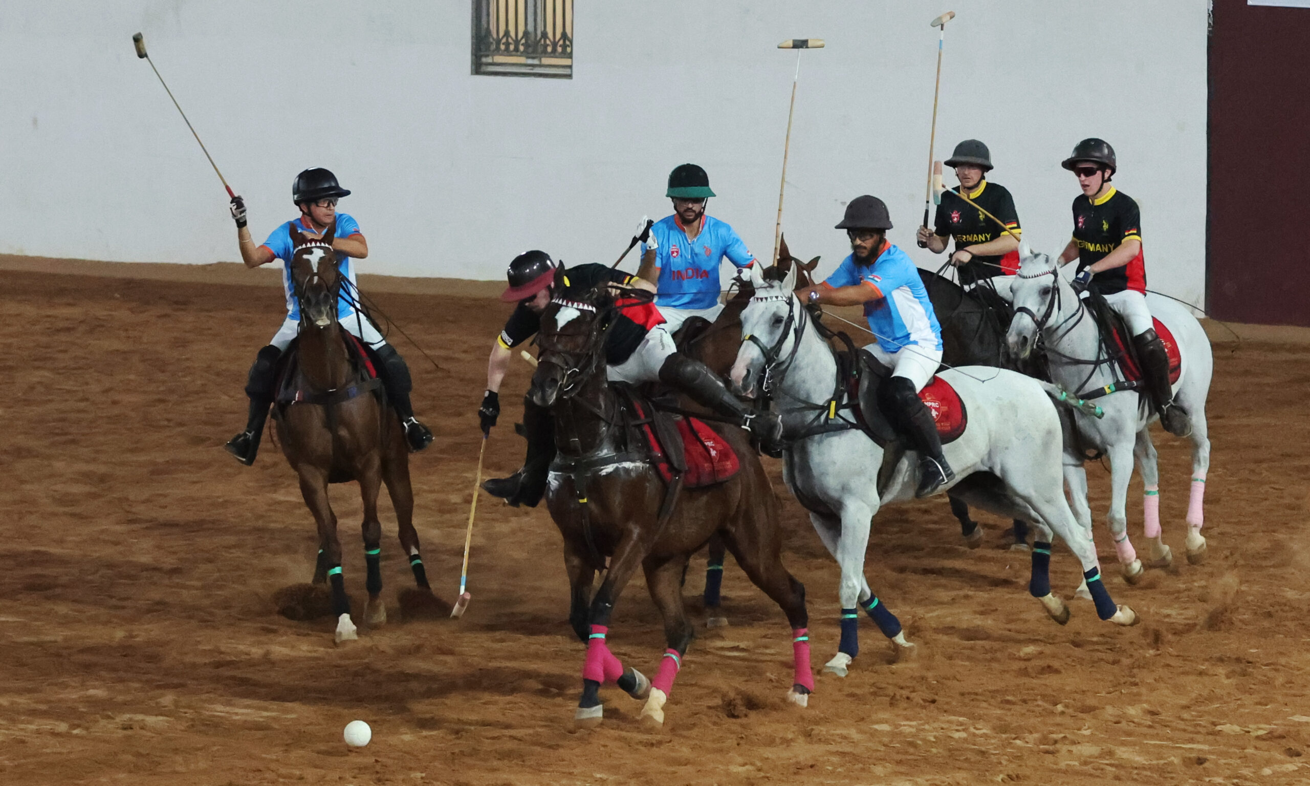 India and Germany polo players
