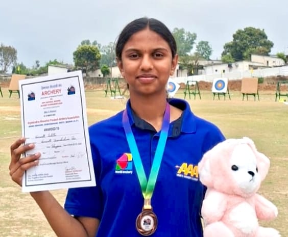 Joshitha won a gold and a bronze medal