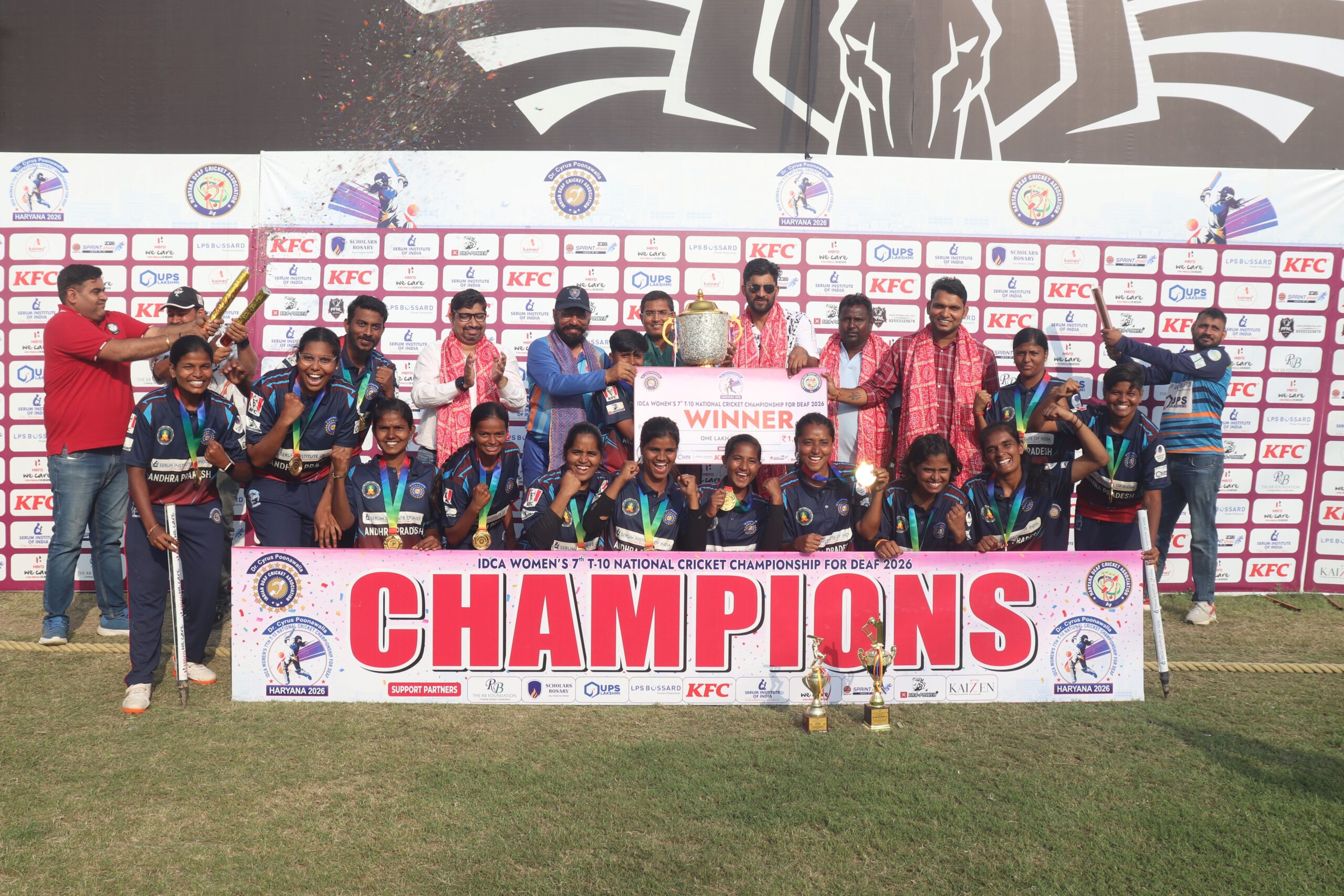 Andhra Pradesh women won the 7th IDCA cricket championship