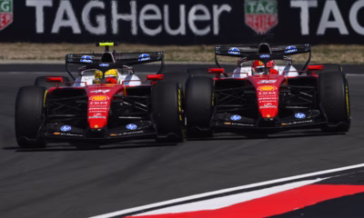 George Russell prevails over the Ferrari's Leclerc and Hamilton