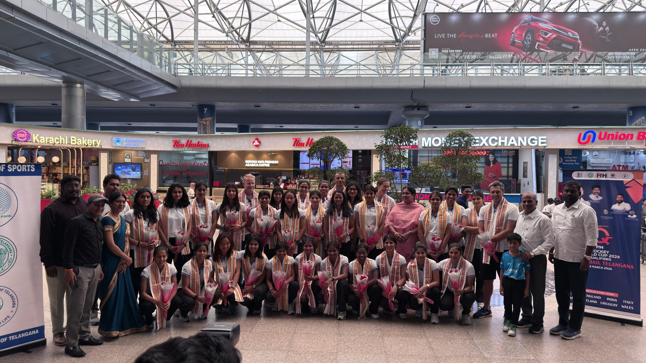 India team lands in Hyderabad