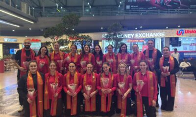 Wales women's hockey team in Hyderabad