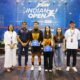 Anahat Singh and Abhay Singh, winners of the JSW Indian Open