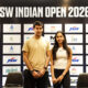 Ramit Tandon and Anahat Singh at the JSW Indian Open pre-tournament press conference in Mumbai on Tuesday