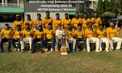 Metro Railway winners of the 69th All India Inter Railways Cricket championship 2025-26