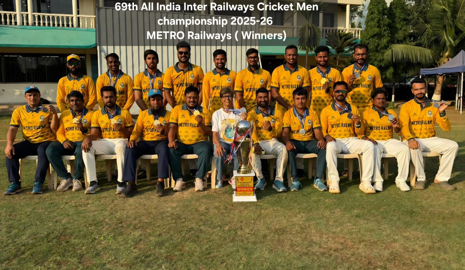 Metro Railway winners of the 69th All India Inter Railways Cricket championship 2025-26