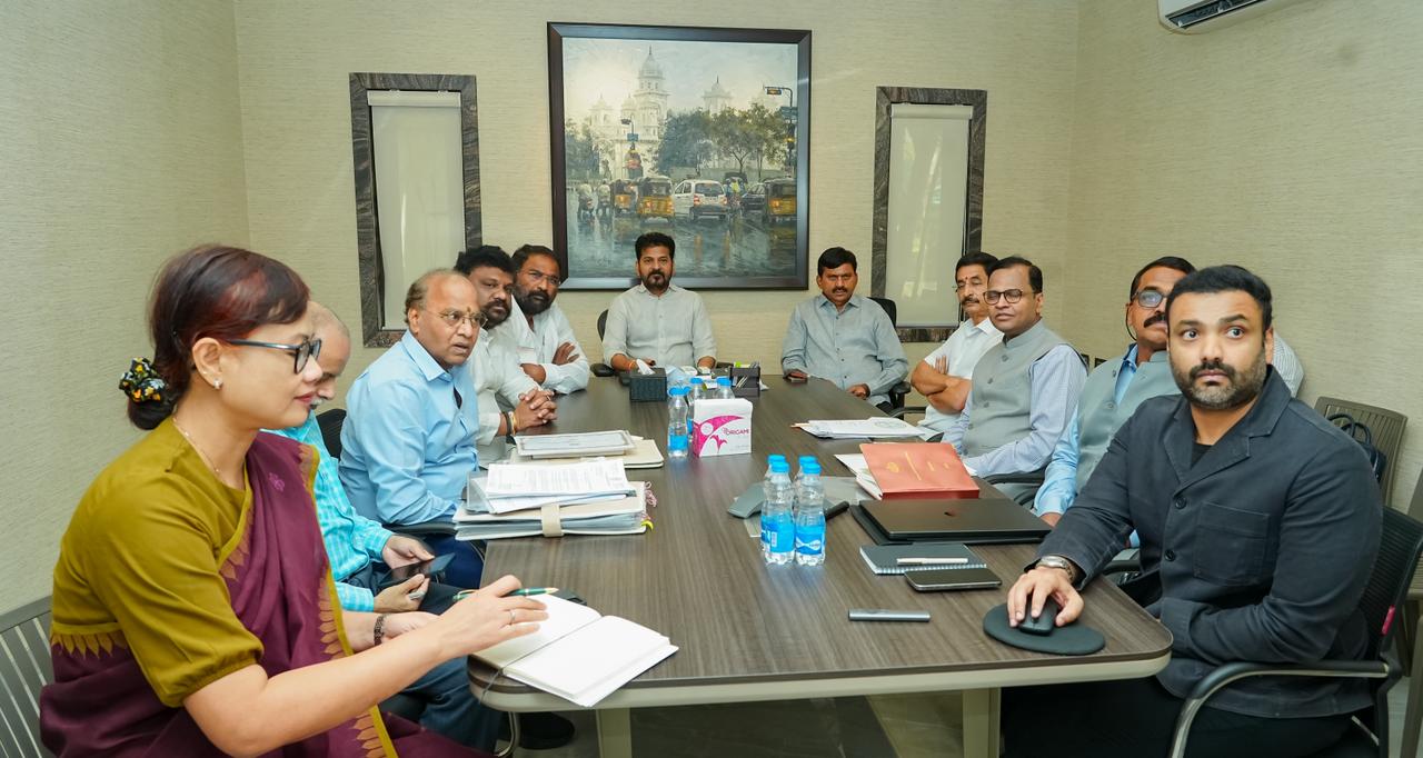 Revanth Reddy at a review meeting with sports department