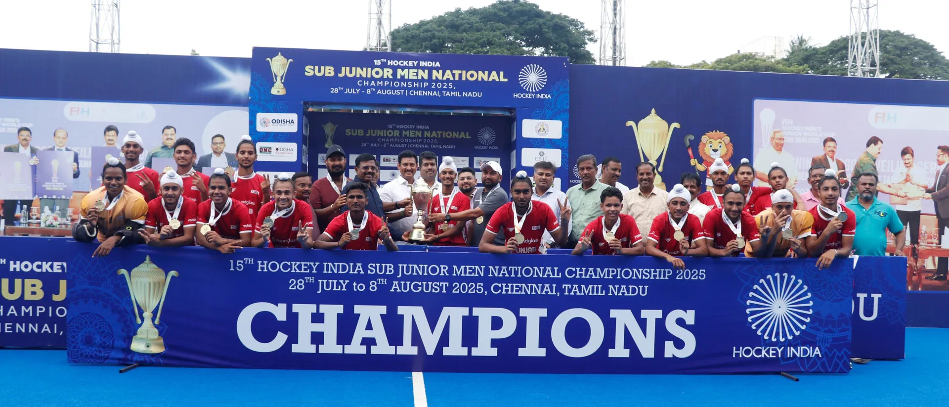 Hockey Punjab was crowed as the champions of the 15th Hockey India Sub Junior Men National Championship 2025 in Chennai