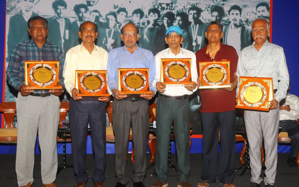 The six Indian players at the 50th anniversary