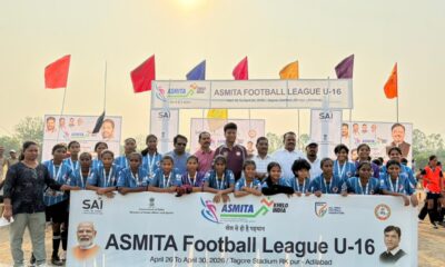 Jahnavi Yadav did the trick for DKR FC against Karimnagar in the U-16 Asmita Football