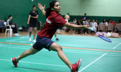 Bonam of Porus Panthers scored a 15-8, 15-10 win over Disha Santosh of Elegans Eagles