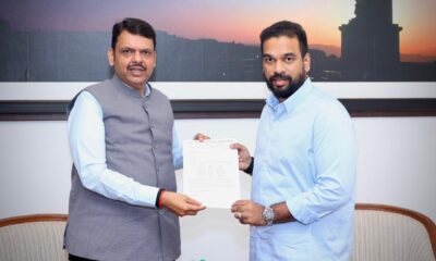 Devendra Fadnavis and Mumbai CA president Ajinkya Naik