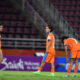 A crestfallen Indian football players