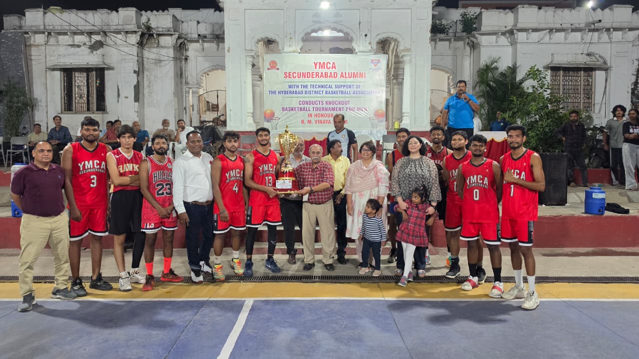 YMCA Secunderabad with the BM John Vinayasager trophy