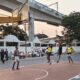 KVBR's Revanth (black) taking a shot as Trinity's Ayaan (Yellow) tries to defend