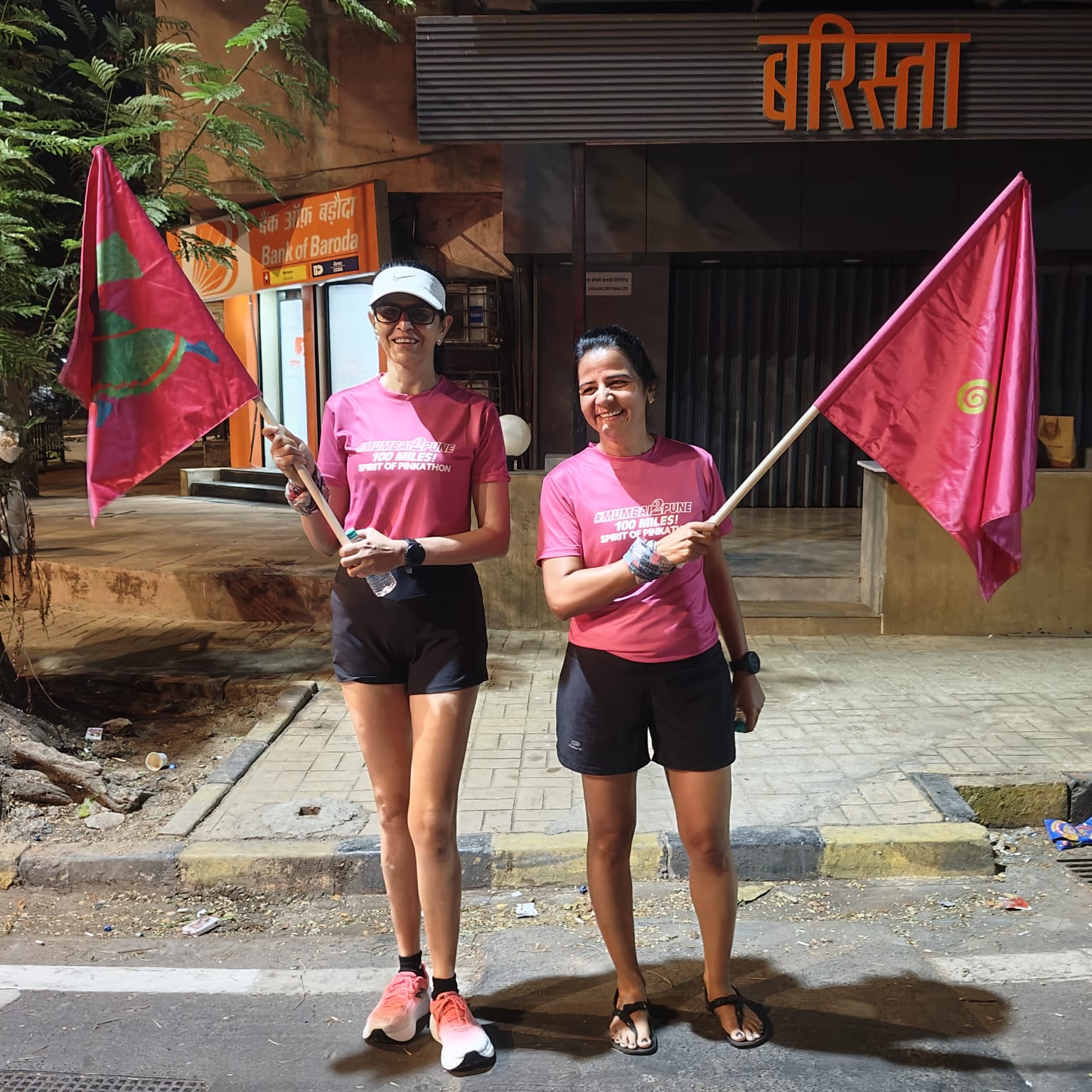 Spirit of Pinkathon runners Captain Pooja Mehra and Poonam Karanjkar