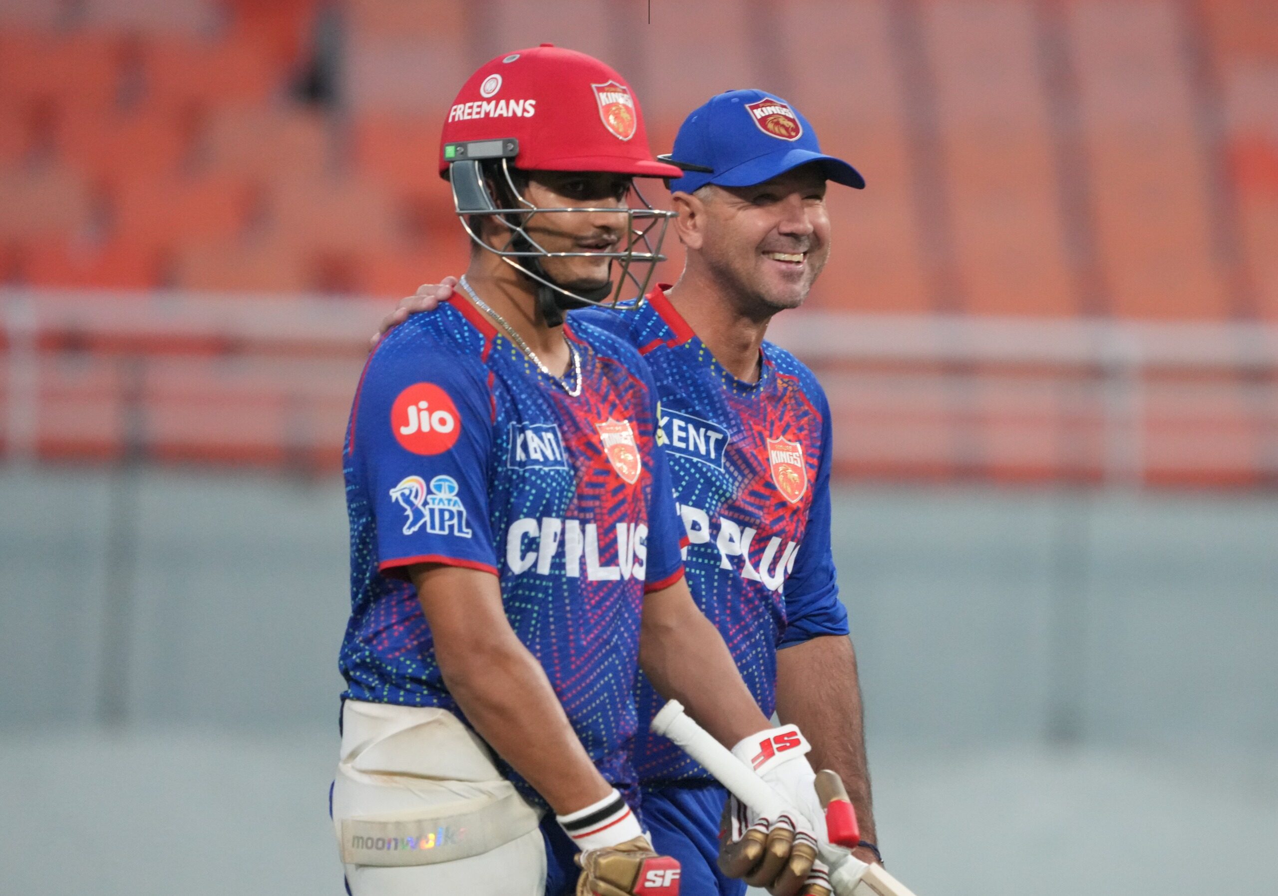 Punjab coach Ponting with opener Arya