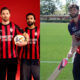 RCB and AC Milan players swap jerseys