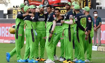 RCB players in green jersey