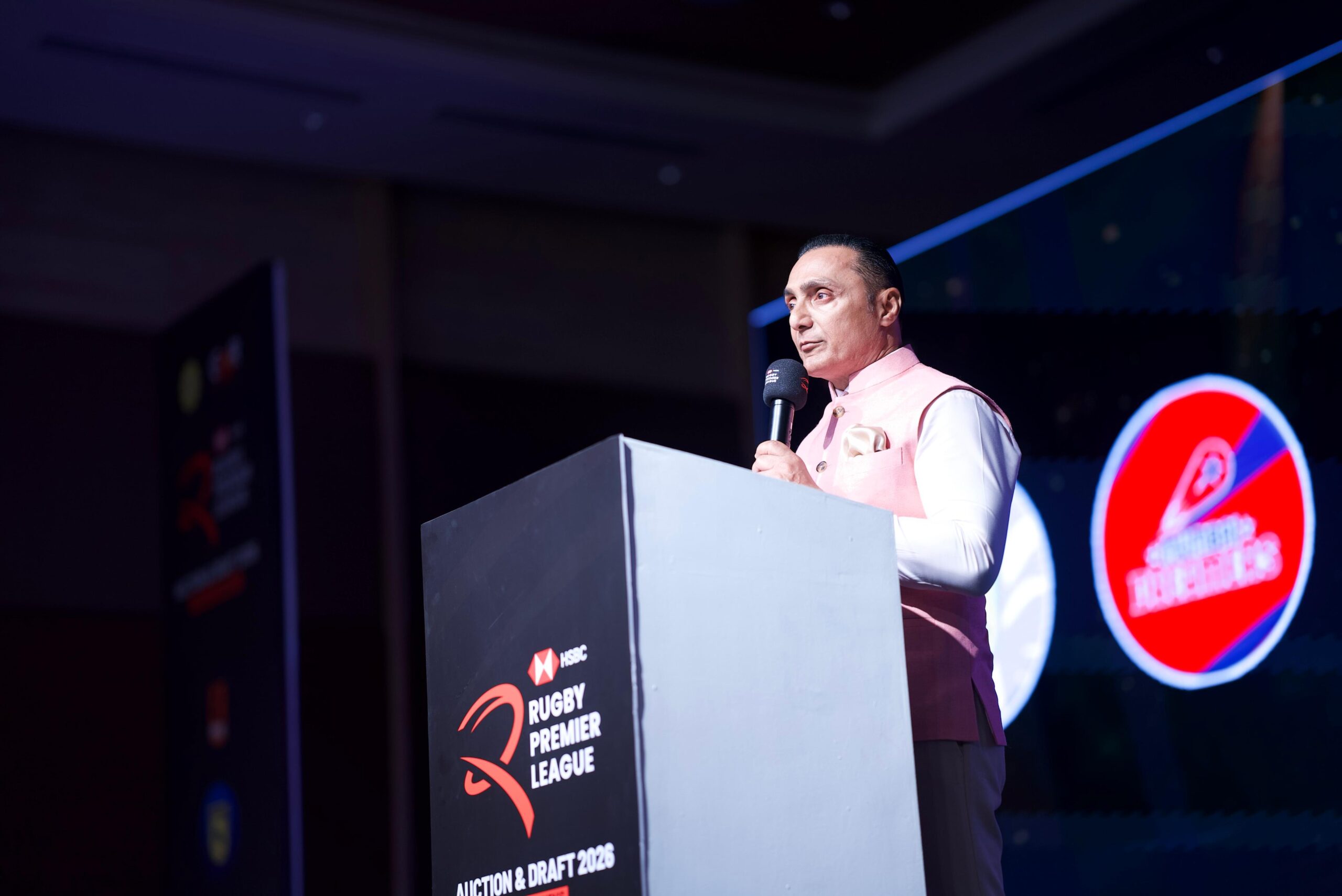Rahul Bose, president, Rugby India, at the auction and draft