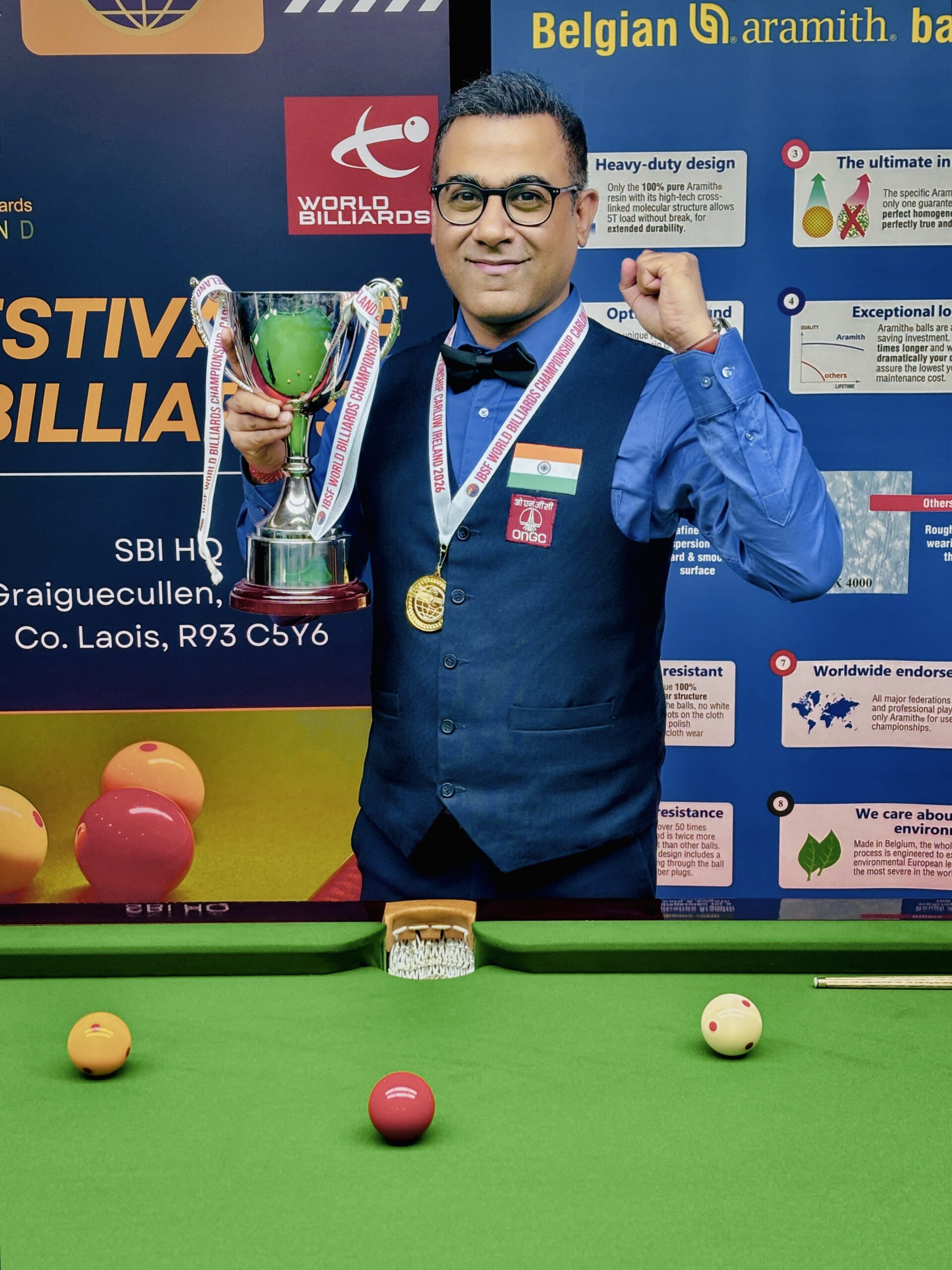 Sourav Kothari with the trophy