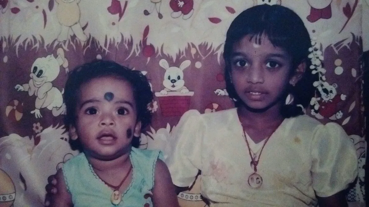  Vaishali and her brother when they were young