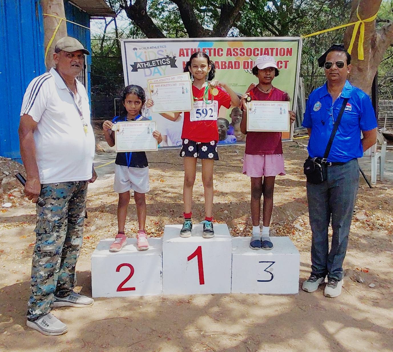 Shalika, Dyuthi and Adnan Hasan bag a double each at the Hyderabad Kids Athletics