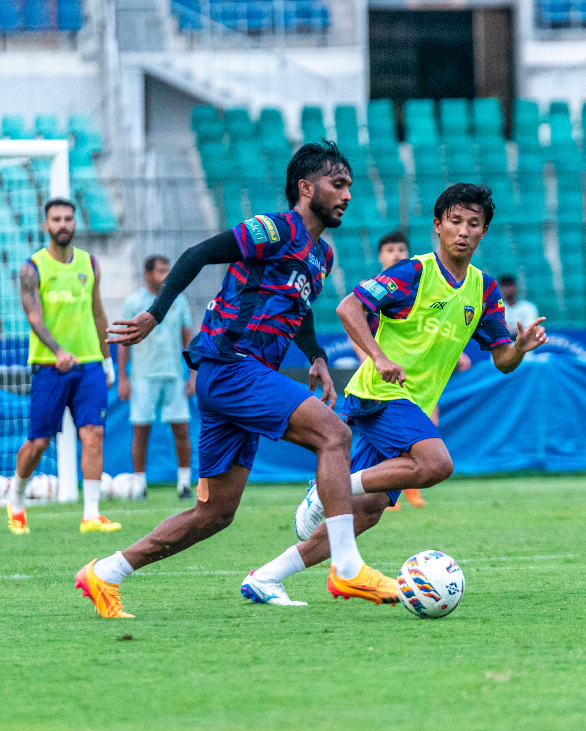 Chennaiyin FC's Farukkh Choudhary and Maheson Singh