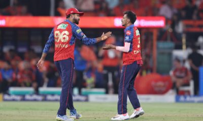 Punjab Kings' Shreyas Iyer and Yuzvendra Chahal