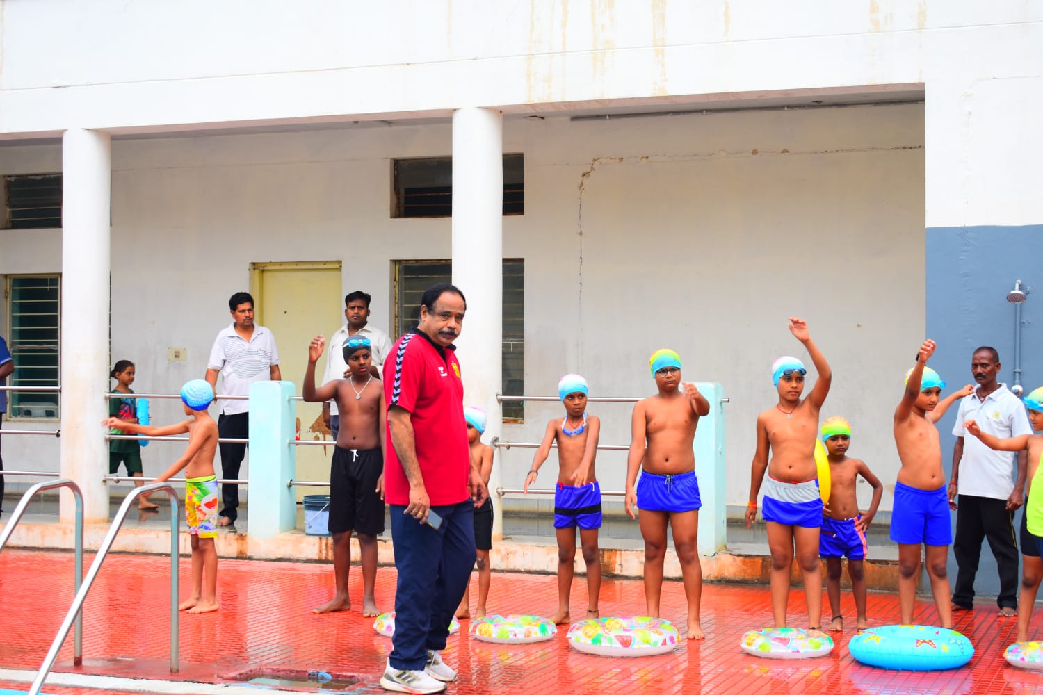 Summer camp in swimming