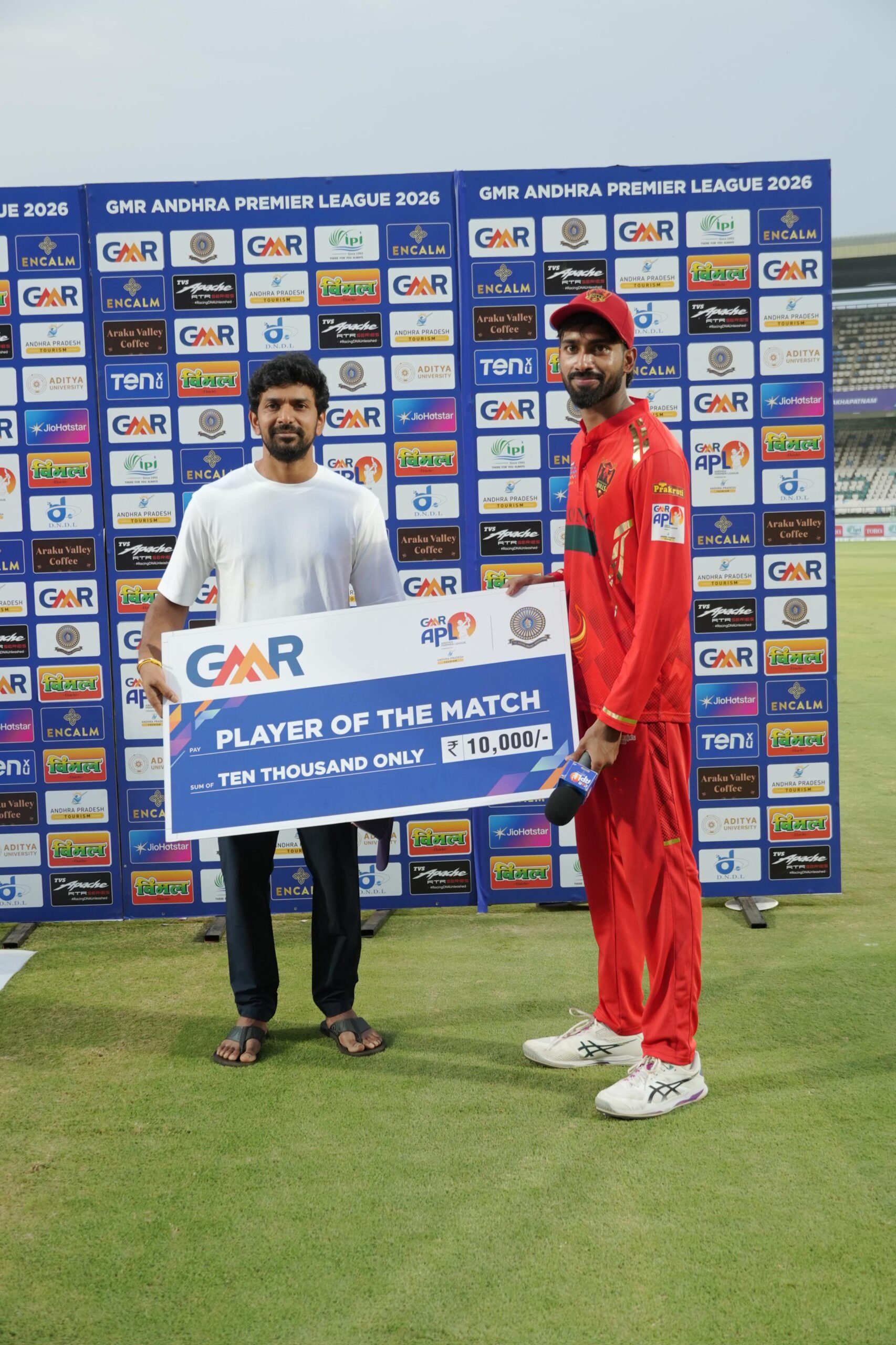 B Yeshwanth was named Player of the Match