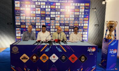 APL chairman Sujaya Krishna Rangarao addresses the media. Simhadri take on Kakinada in opening match