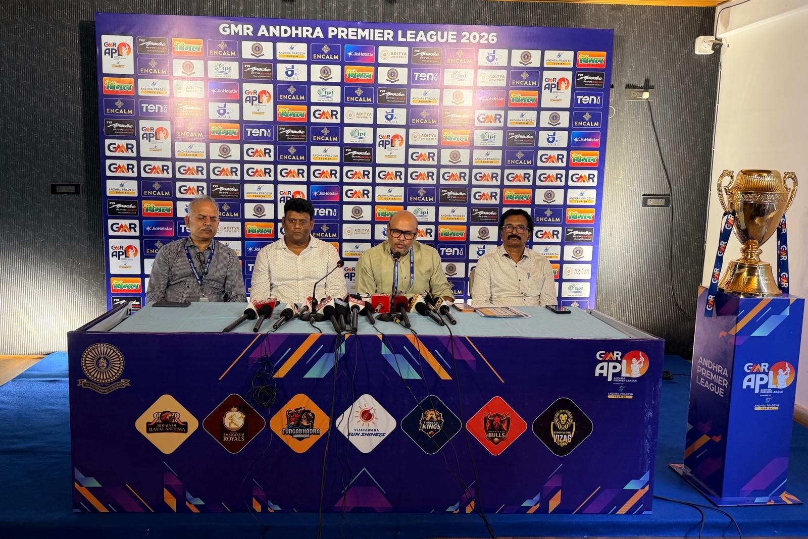 APL chairman Sujaya Krishna Rangarao addresses the media. Simhadri take on Kakinada in opening match