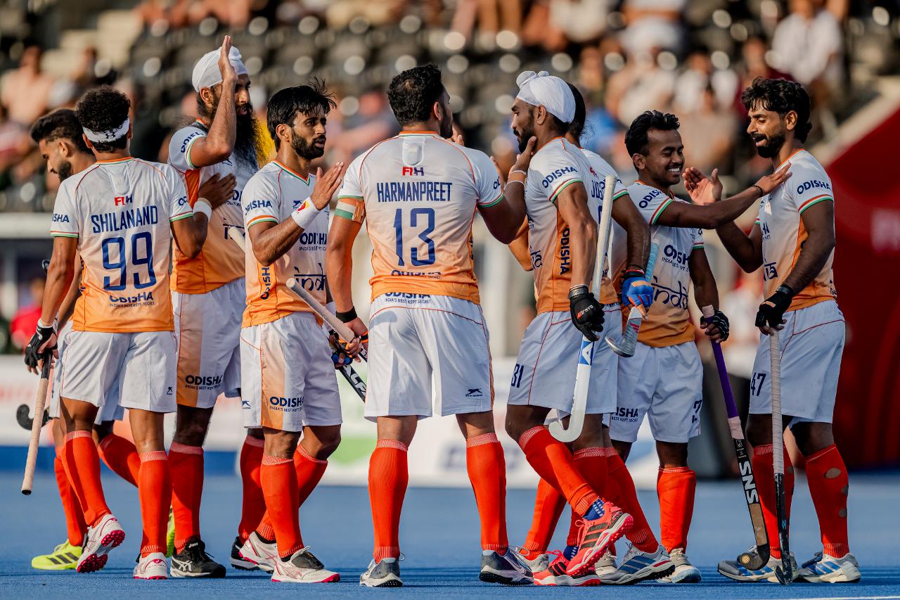 Indian players celebrate