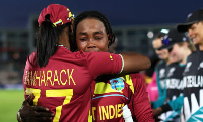 West Indies celebrate their win over New Zealand