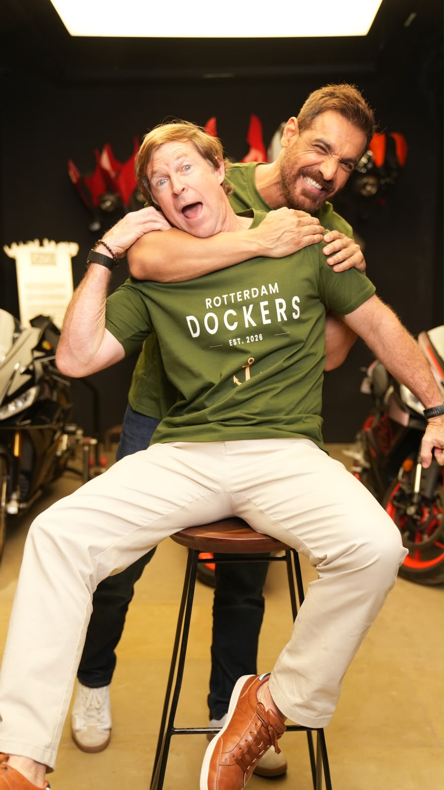 John Abraham and Jonty Rhodes