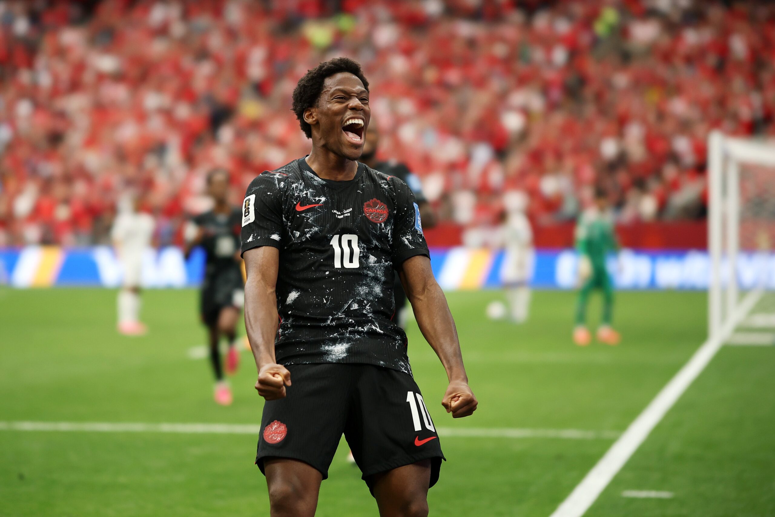 Jonathan David scores a hat-trick for Canada