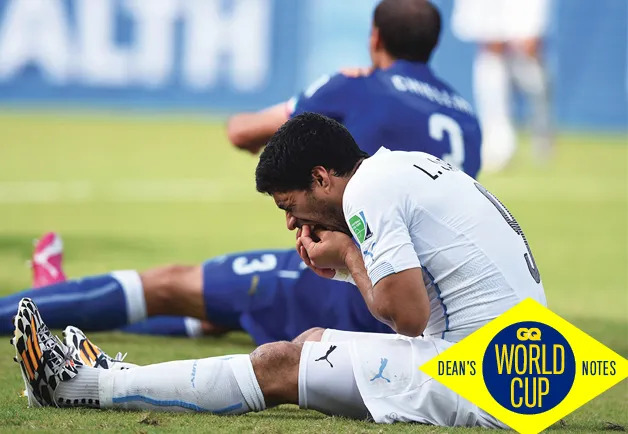 Luis Suarez and Giorgio Chiellini 