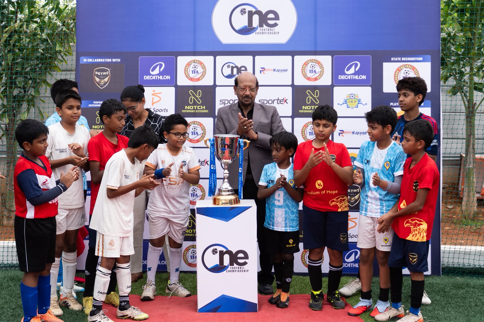 One Football Championship Trophy with Shabbir Ali