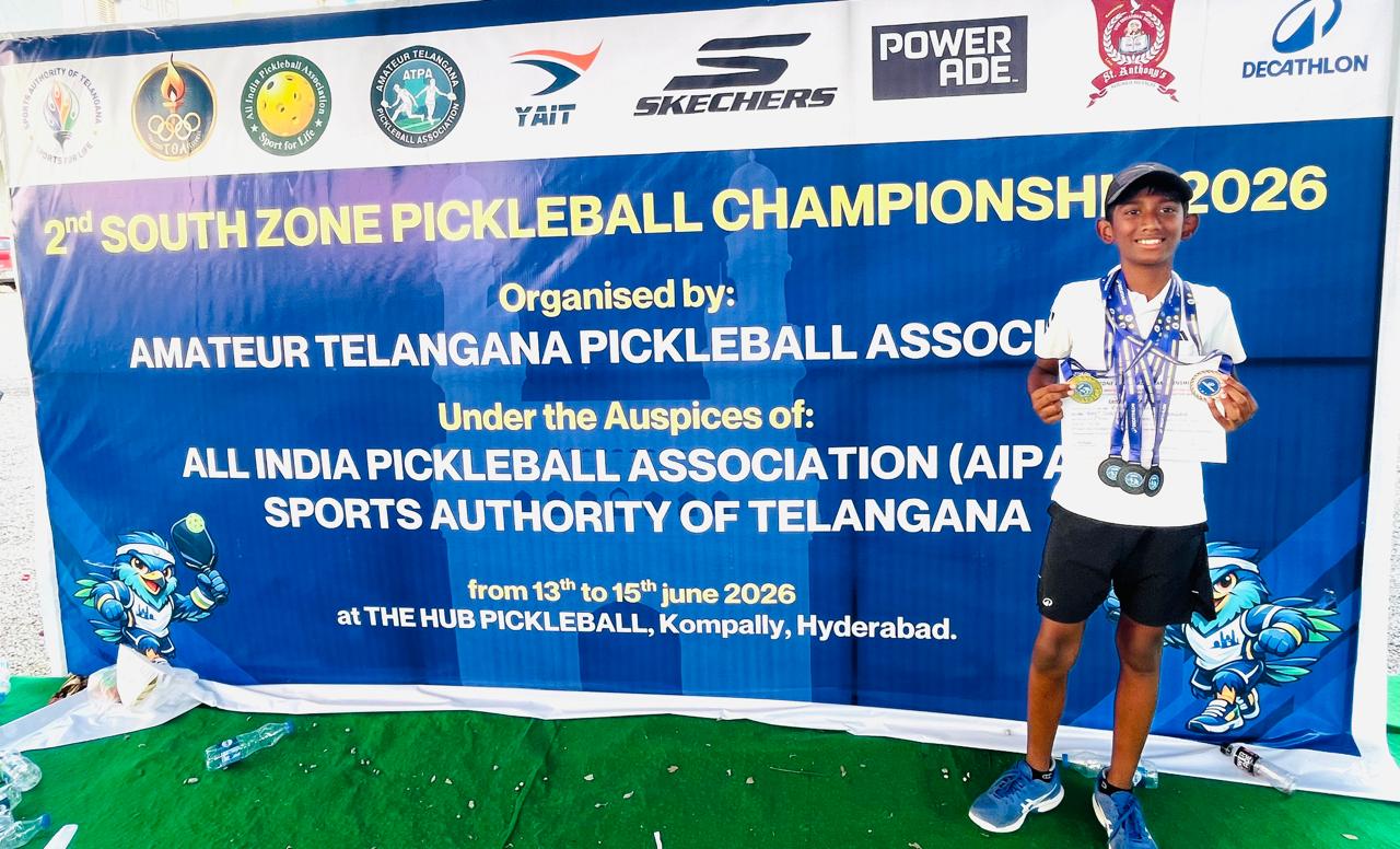 Rishik Dundigalla won five medals