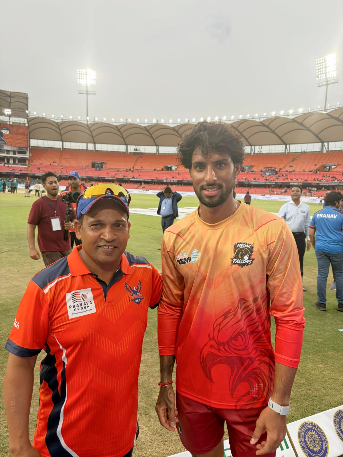 Tilak Varma with his coach Salam Bayash