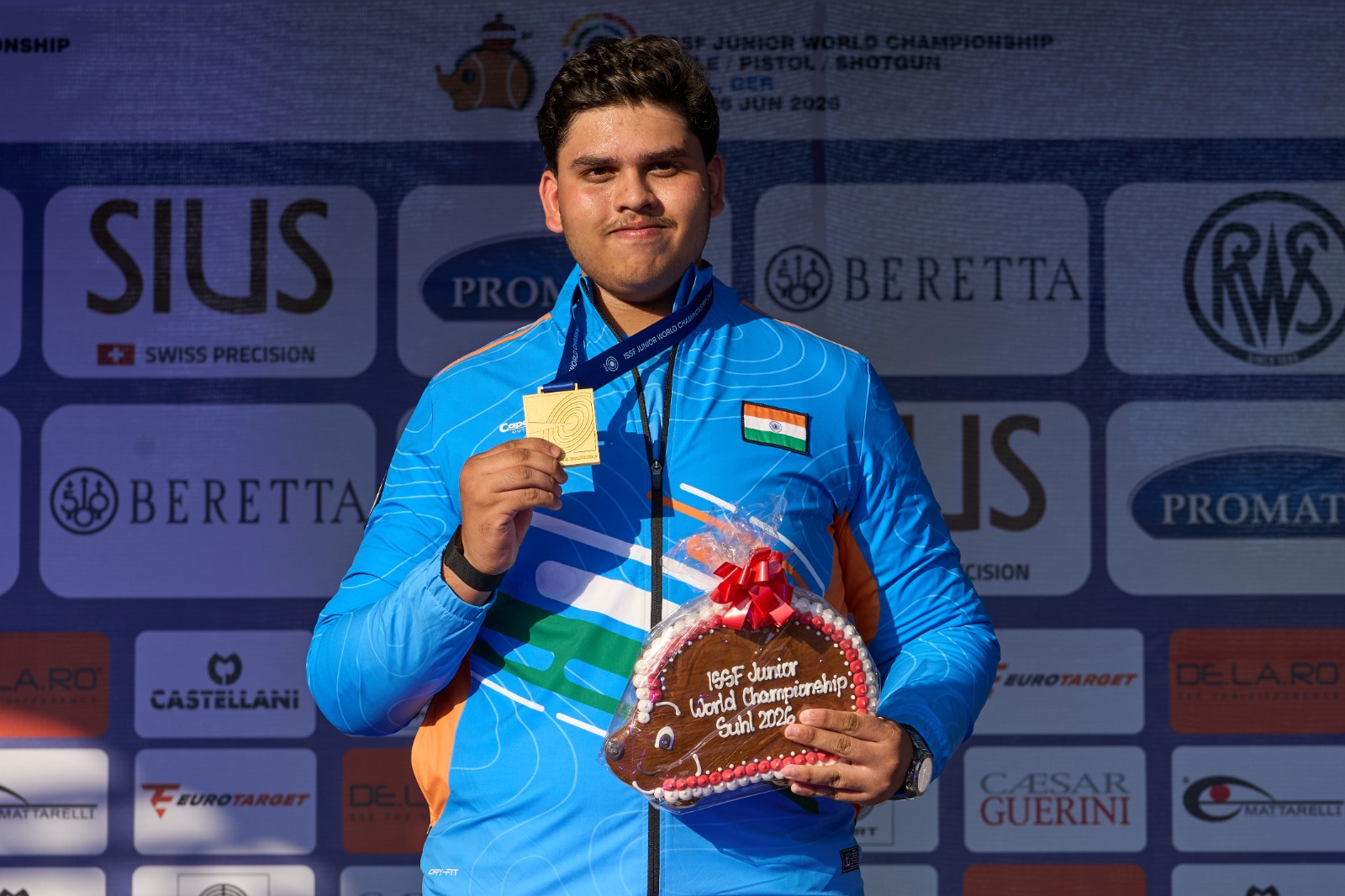 Sameer won gold at the ISSF Junior World Championship 2026