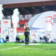 Actress Shruti Hassan performs at the opening ceremony of the Rugby Premier League in Hyderabad