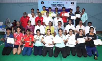 Avni won the girls singles title and Akhil is boys champion at Telangana Jr badminton